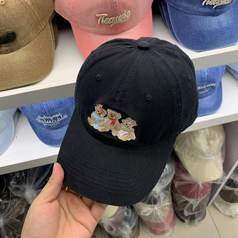 Women's Casual Embroidered Teddy Bear Baseball Cap Kalsten