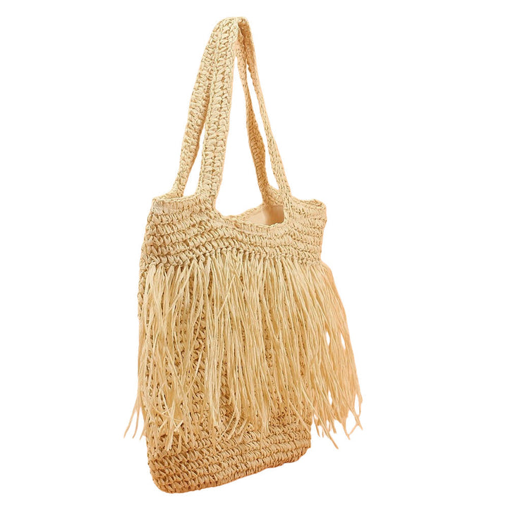 Fransige Tote Bag Made from Handmade Straw Kalsten