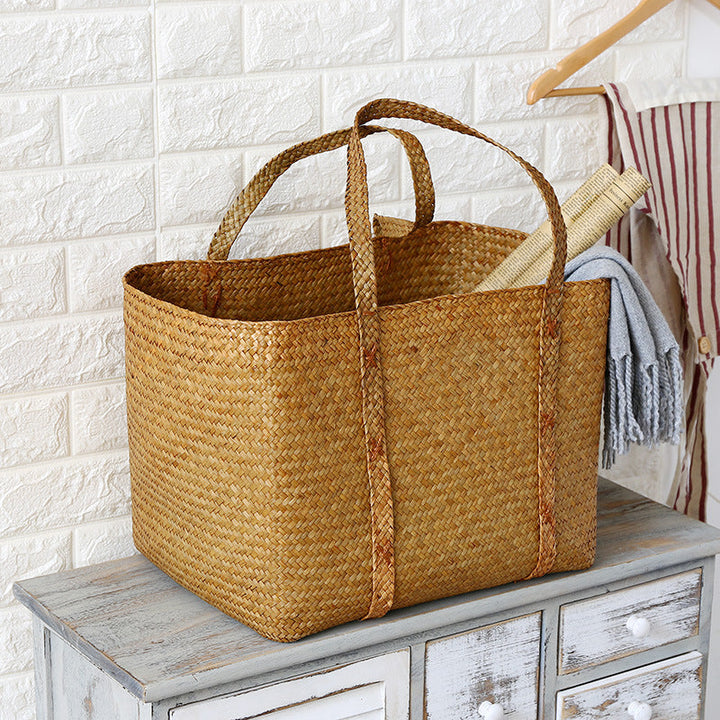 Spacious Woven Storage Baskets with Handles Kalsten