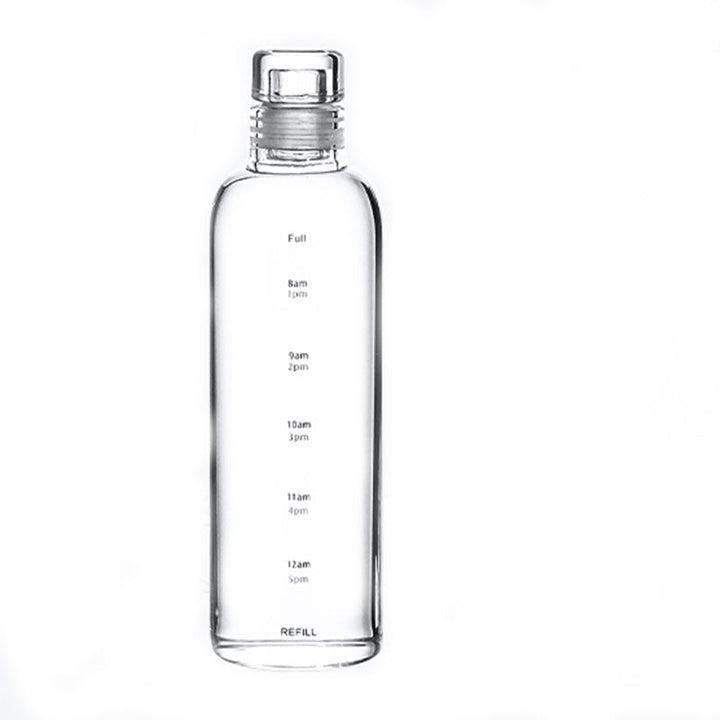 Women's transparent motif drinking bottle with time markers Kalsten
