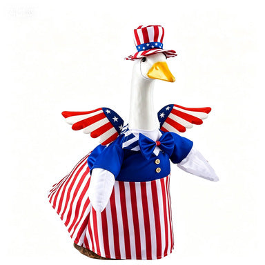 Unisex decorative fabric gander with patriotic costume and removable top hat Kalsten