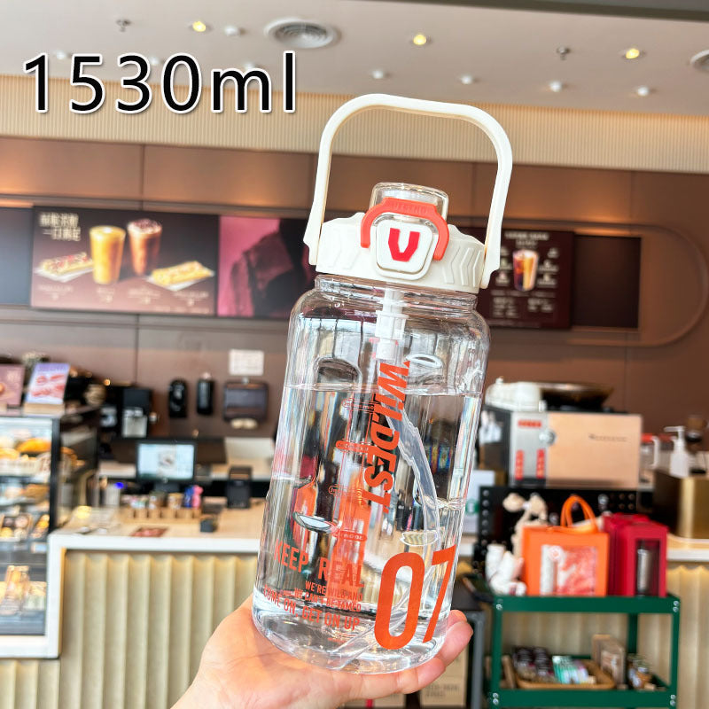 Women’s large water bottle with integrated straw and carrying handle Kalsten