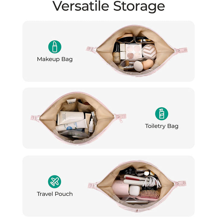 Cosmetic organizer bag with elegant design and multiple compartments Kalsten