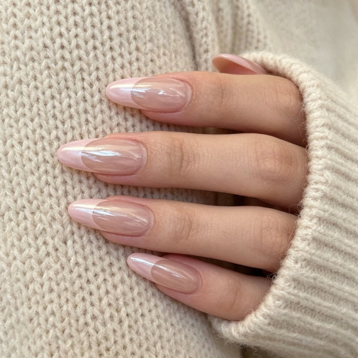 Artificial nails in elegant French design Kalsten