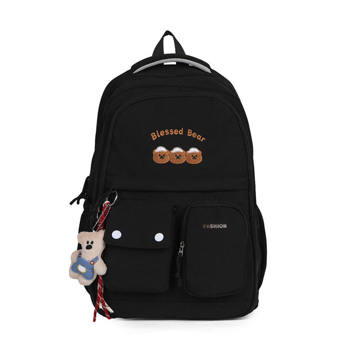 Casual Bear Embellished School Backpack