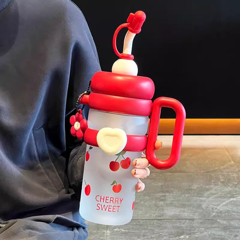 Unisex Water Bottle with Refillable Straw Kalsten