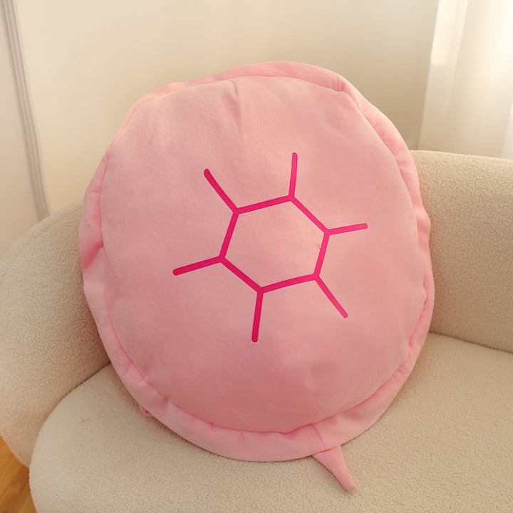 Oversized Plush Turtle Shell Round Lumbar Pillow