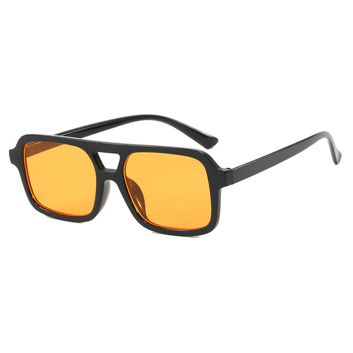 Women's fashionable square sunglasses made of transparent plastic Kalsten