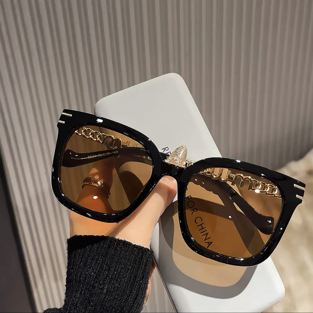Ladies Designer Sunglasses with Elegant Metal Frame and Mirrored Lenses Kalsten