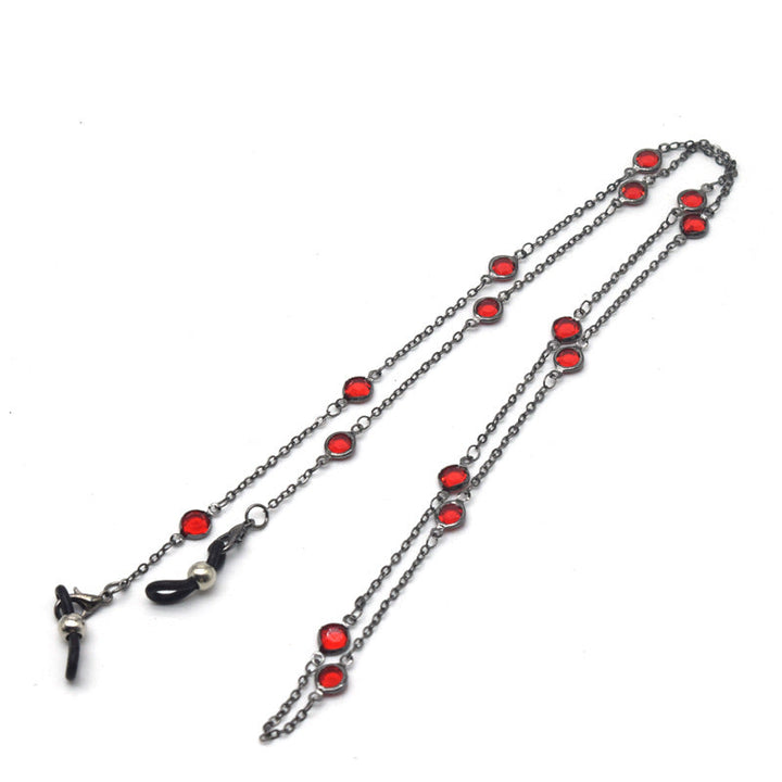 Stylish Crystal-Accented Eyewear Chain Kalsten