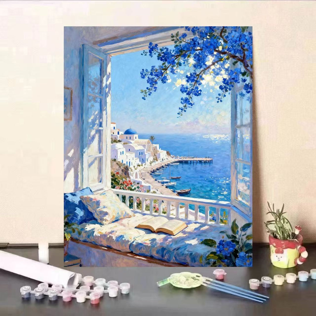 Scenic Coastal View Paint by Numbers Art Kit Kalsten