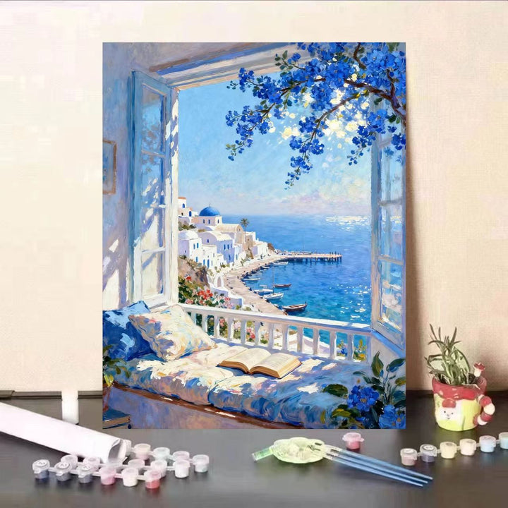 Scenic Coastal View Paint by Numbers Art Kit Kalsten