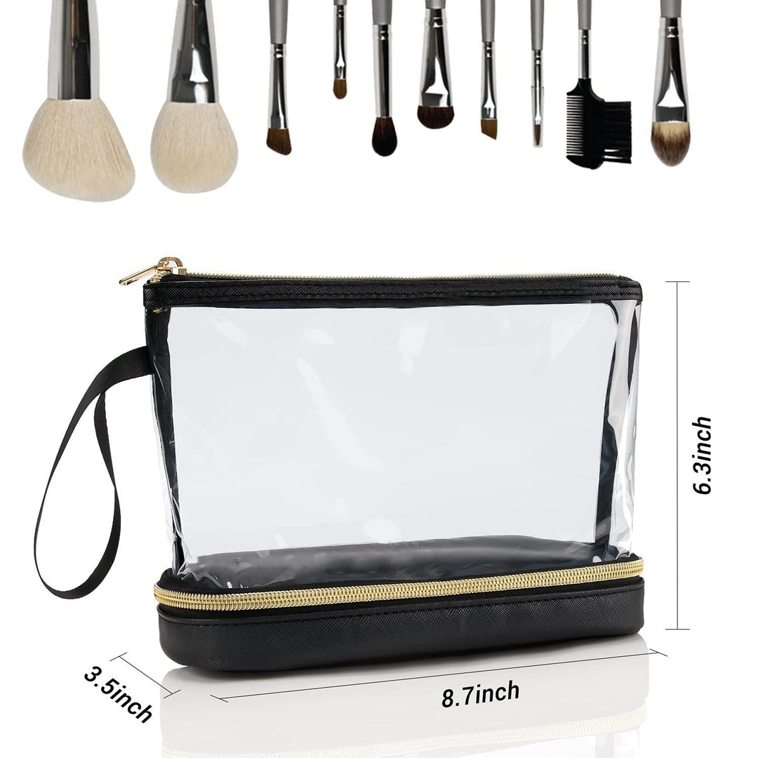 Cosmetic organizer bag with transparent compartments Kalsten