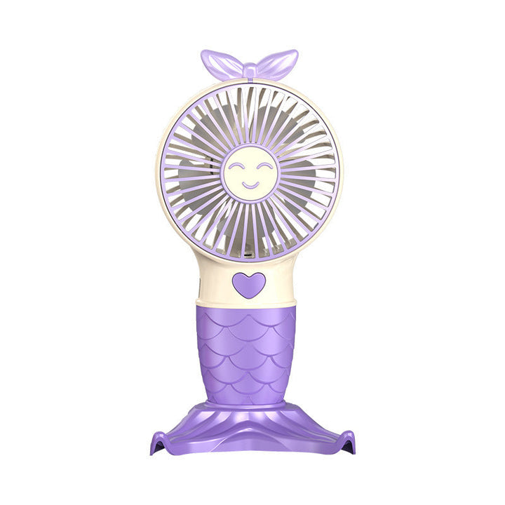 Portable Mermaid-Themed Handheld Fan Kalsten