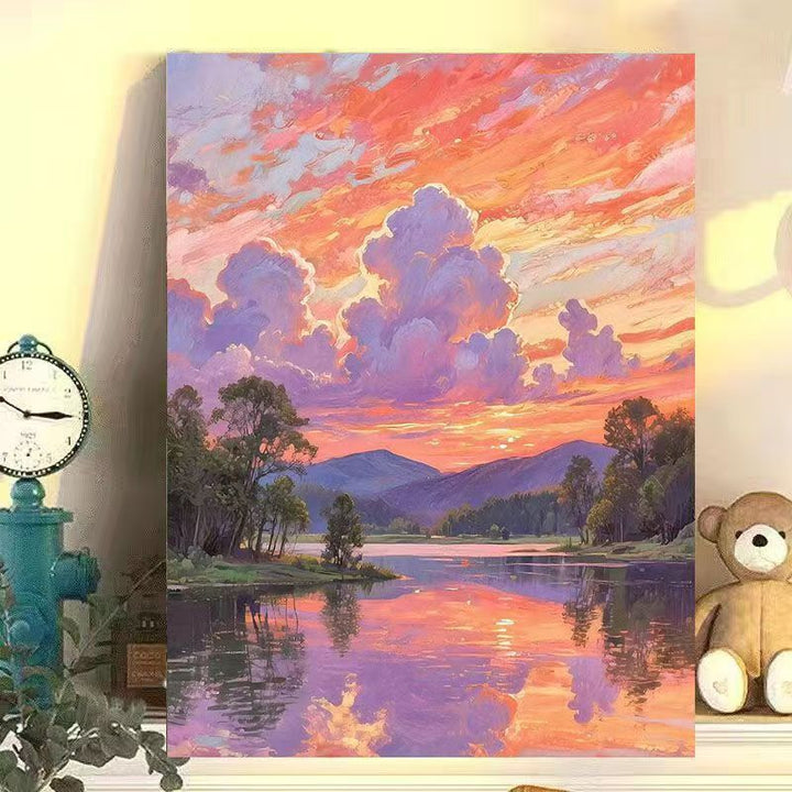 Floral Cat-Themed Canvas Wall Art Kalsten