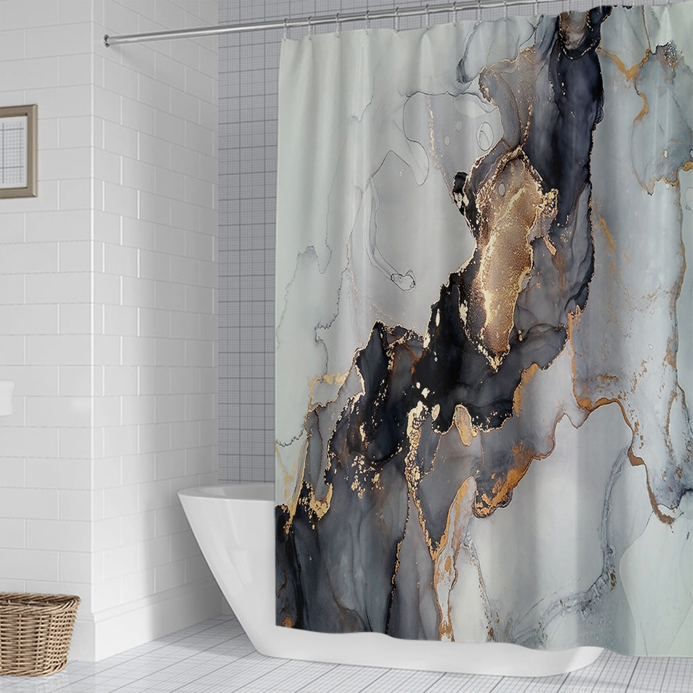 Artistic Marble Design Shower Curtain Kalsten