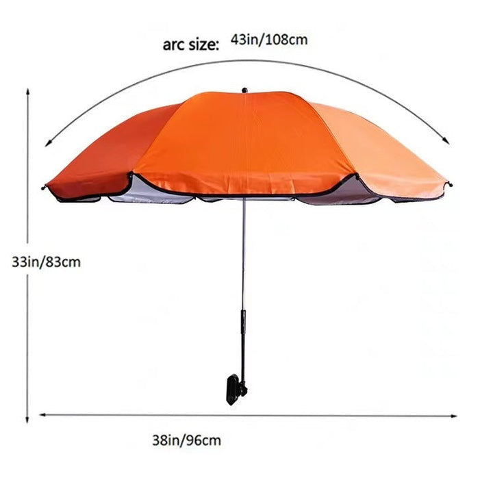 Women's Adjustable Beach Sunshade Umbrella with Ground Anchor Kalsten