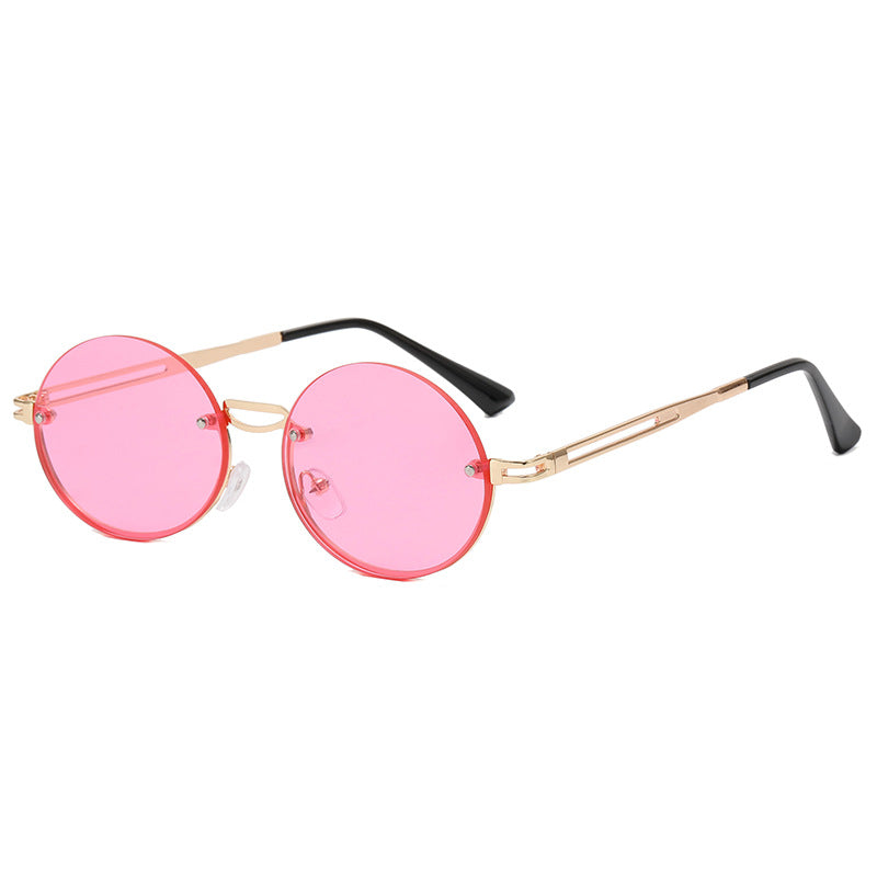 Women's round sunglasses with fine metal frame Kalsten