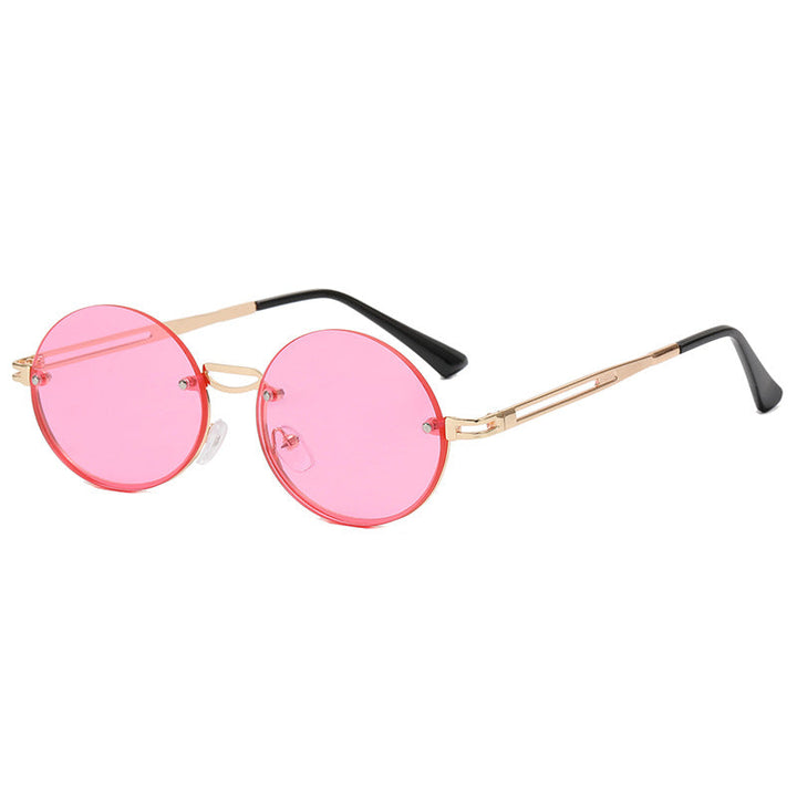 Women's round sunglasses with fine metal frame Kalsten