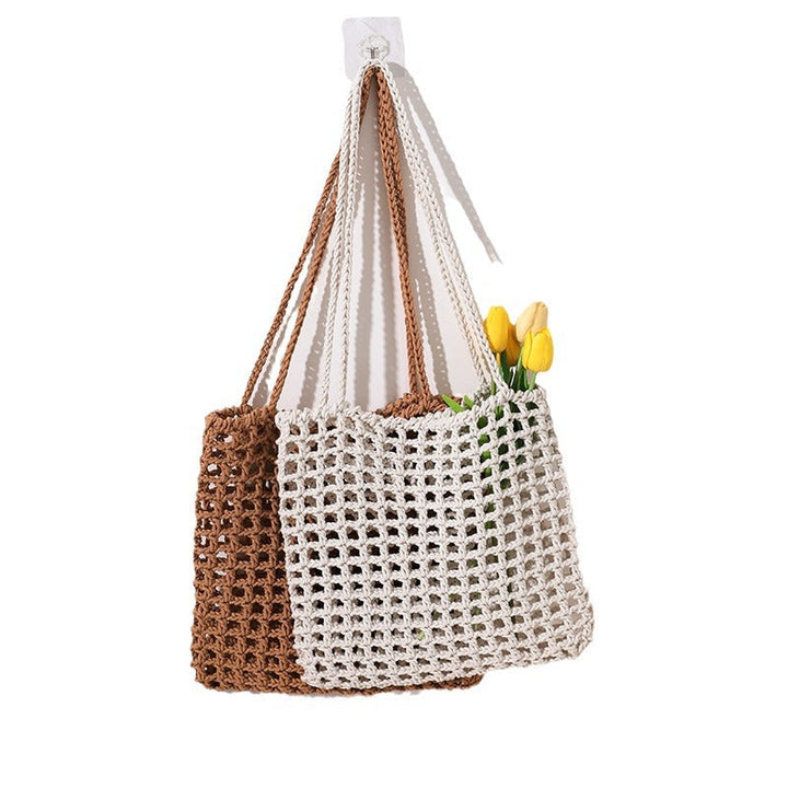 Handmade cotton carrier with decorative net design Kalsten