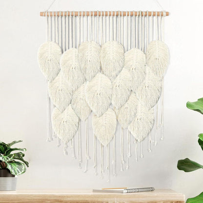 Macrame Leaf Wall Hanging Tapestry Acalora