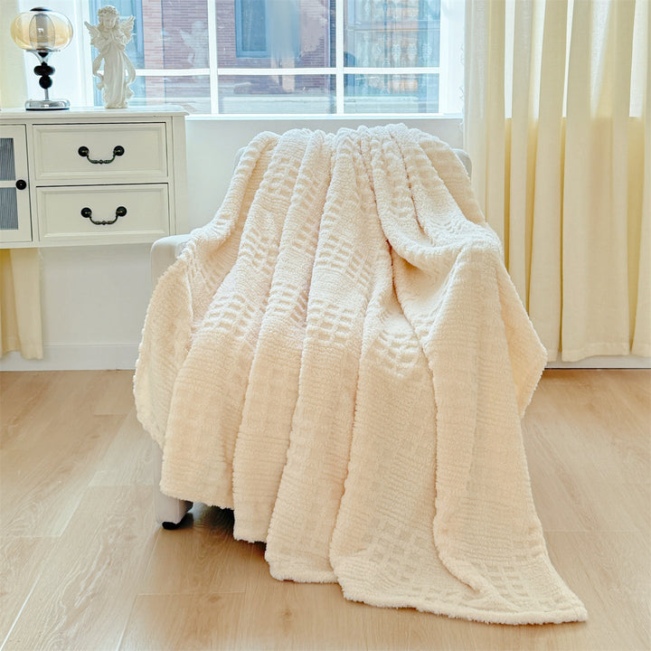 Plush Textured Throw Blanket Kalsten
