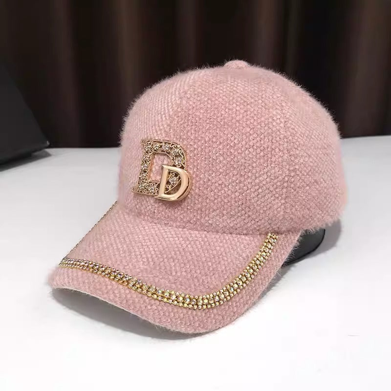 Women's Luxurious Embellished Wool Baseball Cap Kalsten