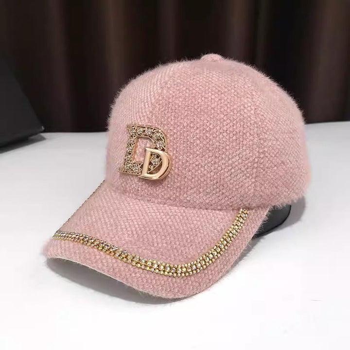 Women's Luxurious Embellished Wool Baseball Cap Kalsten