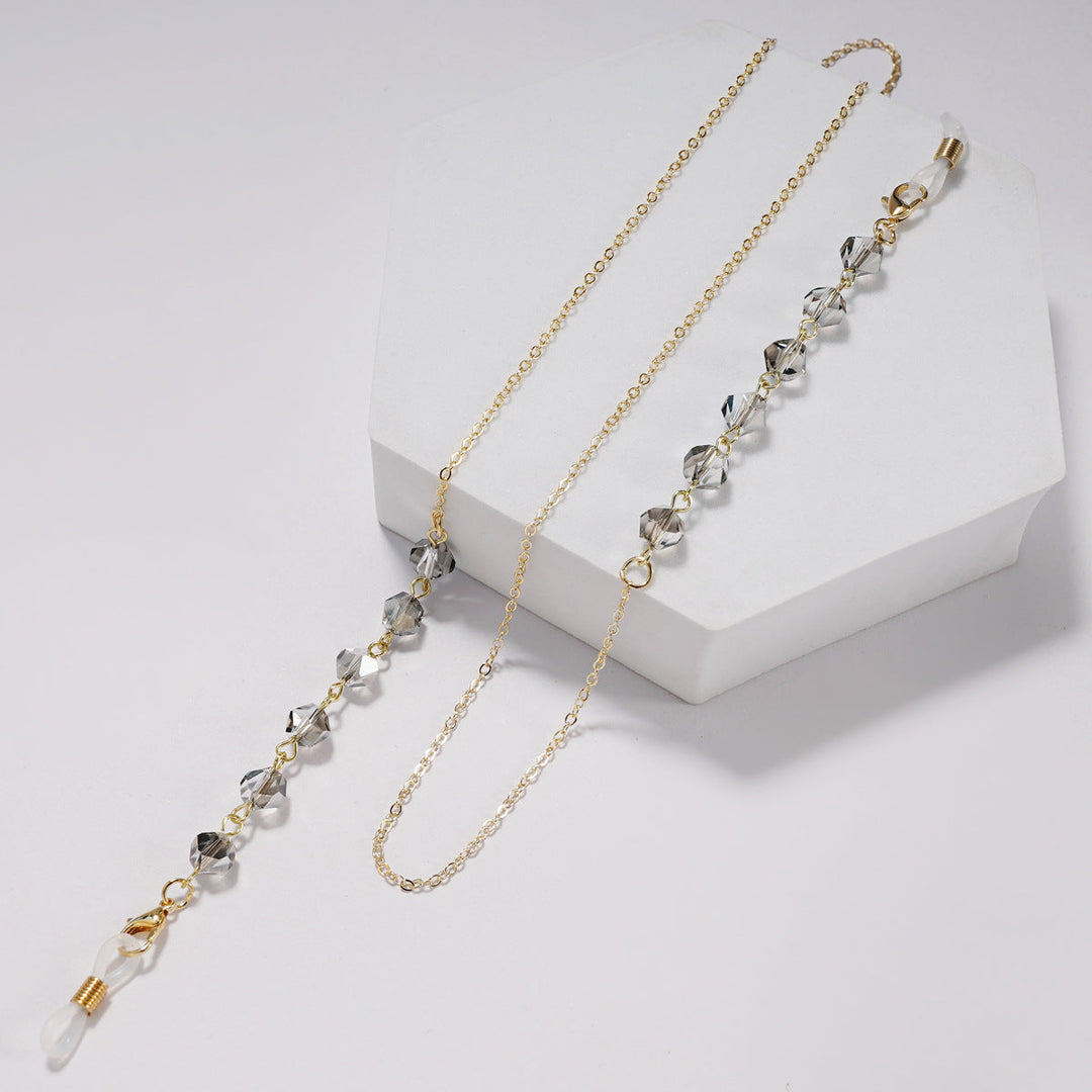 Elegant Crystal-Studded Eyewear Chain Kalsten