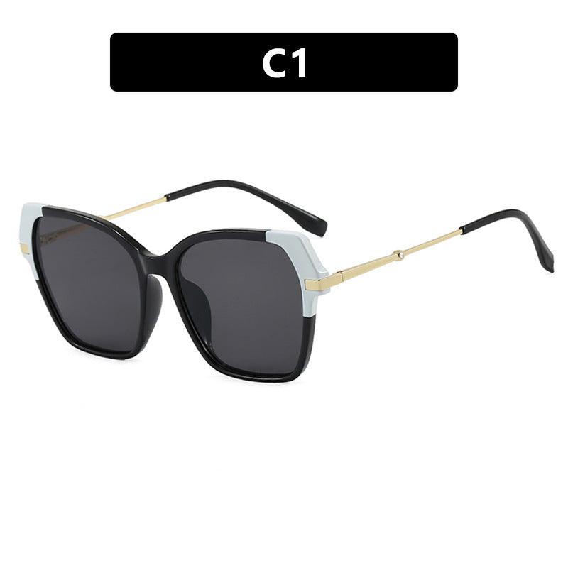 Ladies square sunglasses with elegant metal frame and protective UV filter Kalsten