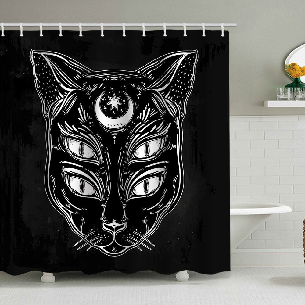 Artistic Dog Illustration Shower Curtain Kalsten