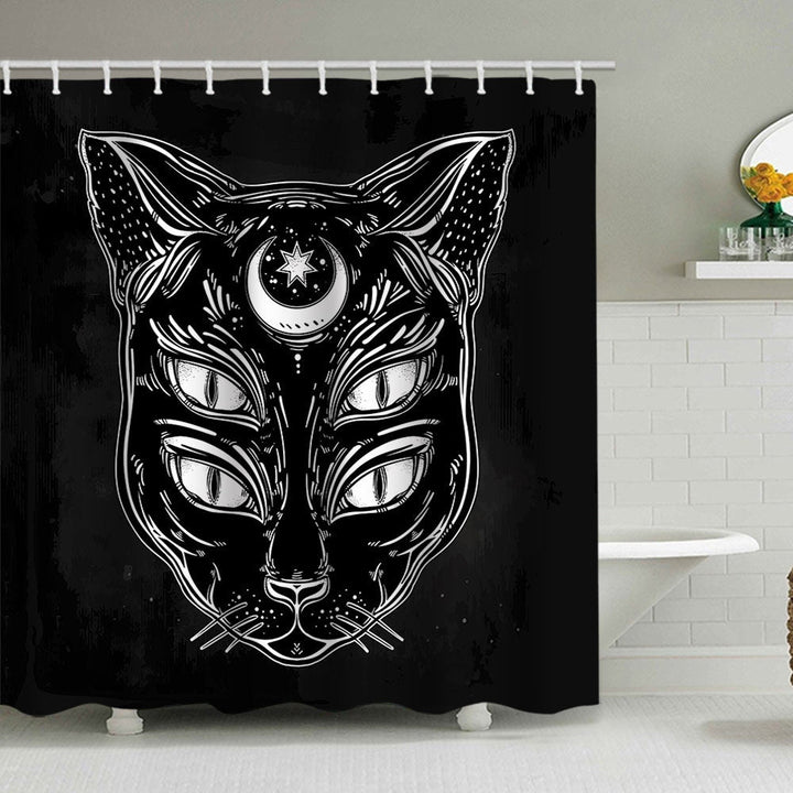 Artistic Dog Illustration Shower Curtain Kalsten