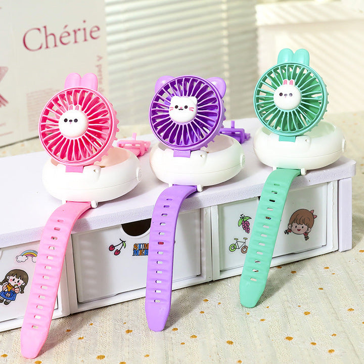 Women's portable handheld fan in cute rabbit design Kalsten