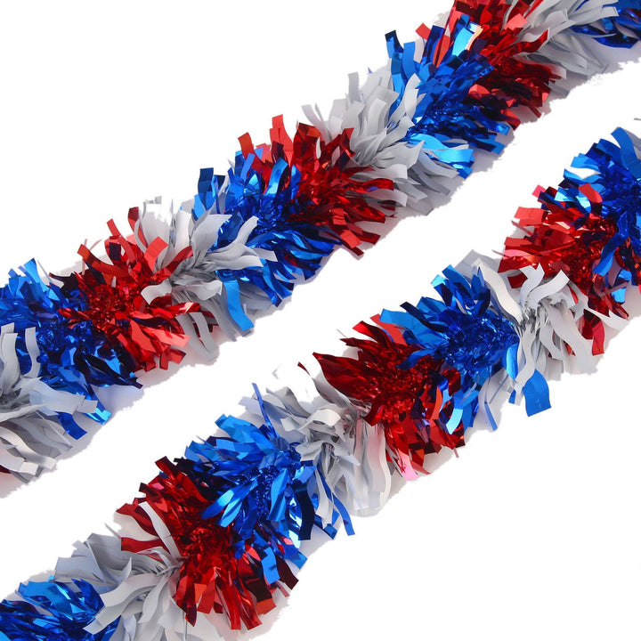 Unisex decorative party garland with dense fringed ribbon and metallic effect Kalsten