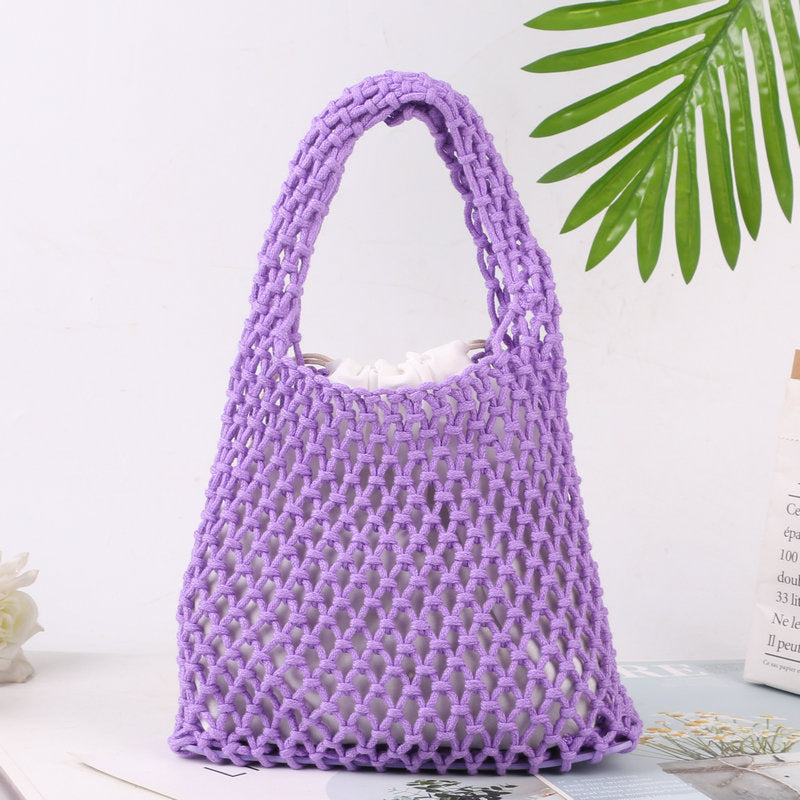 Hand-knotted tote bag made of natural cotton Kalsten