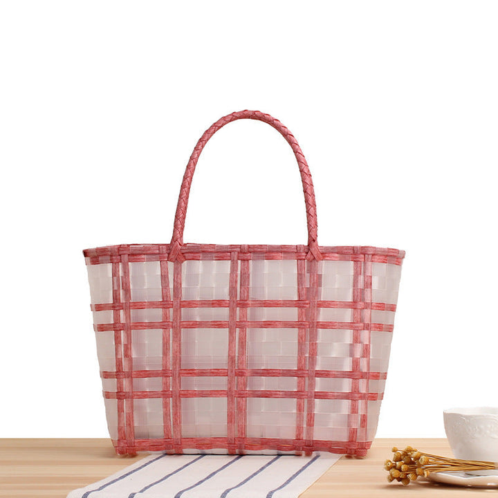 Spacious beach bag with transparent design Kalsten