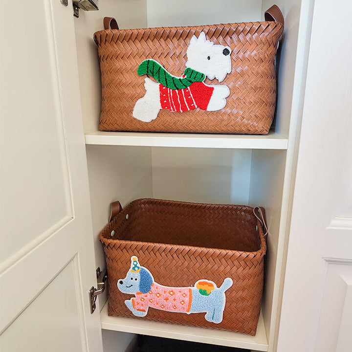 Playful storage basket with animal pattern Kalsten