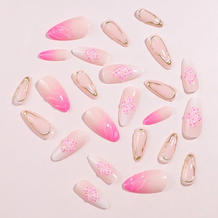 Elegant Ombre Floral Design Press-On Nails Kalsten