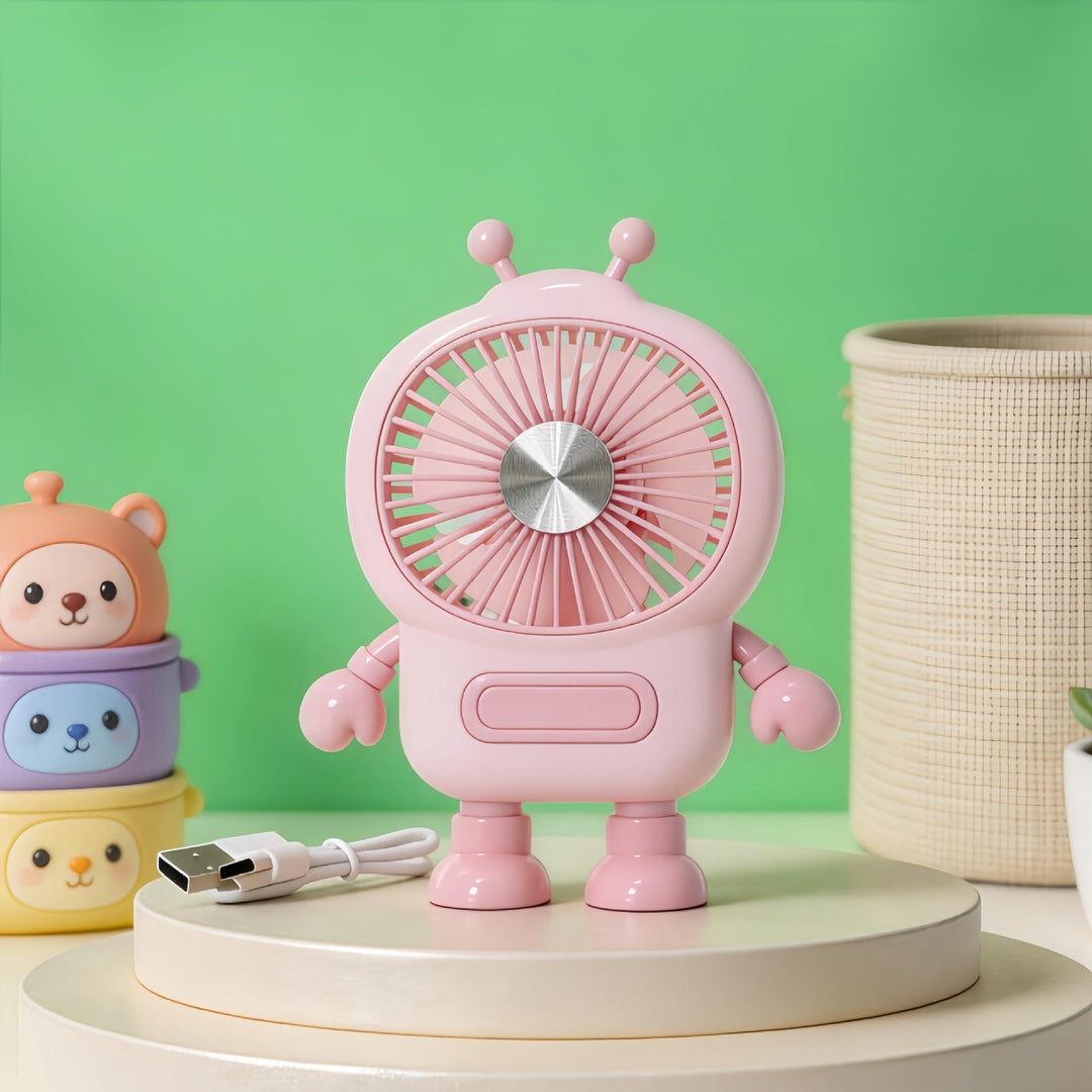 Women's portable mini fan in creative robot design Kalsten