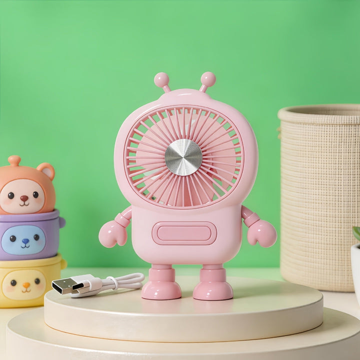 Women's portable mini fan in creative robot design Kalsten