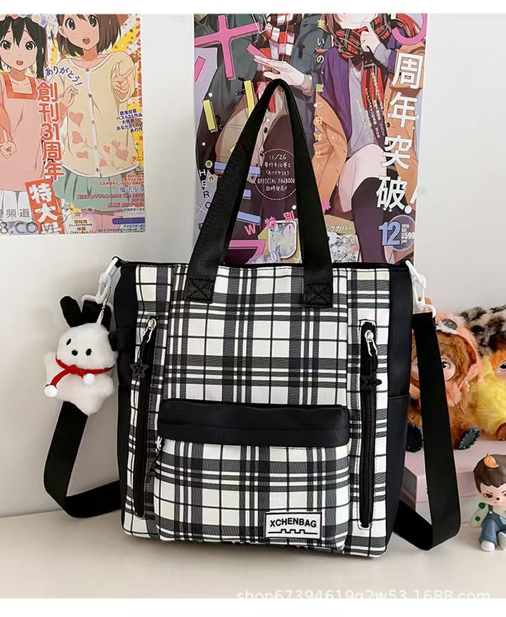 Stylish Plaid School Backpack Kalsten