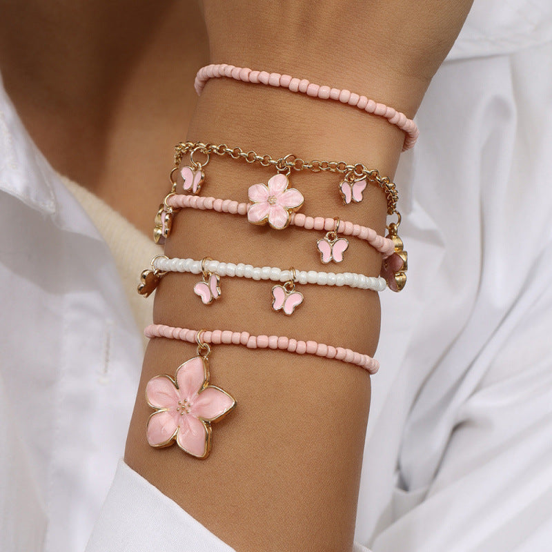 Floral Charm Bracelet Set Kalsten
