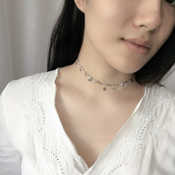 Star Charm Linked Chain Necklace Kalsten
