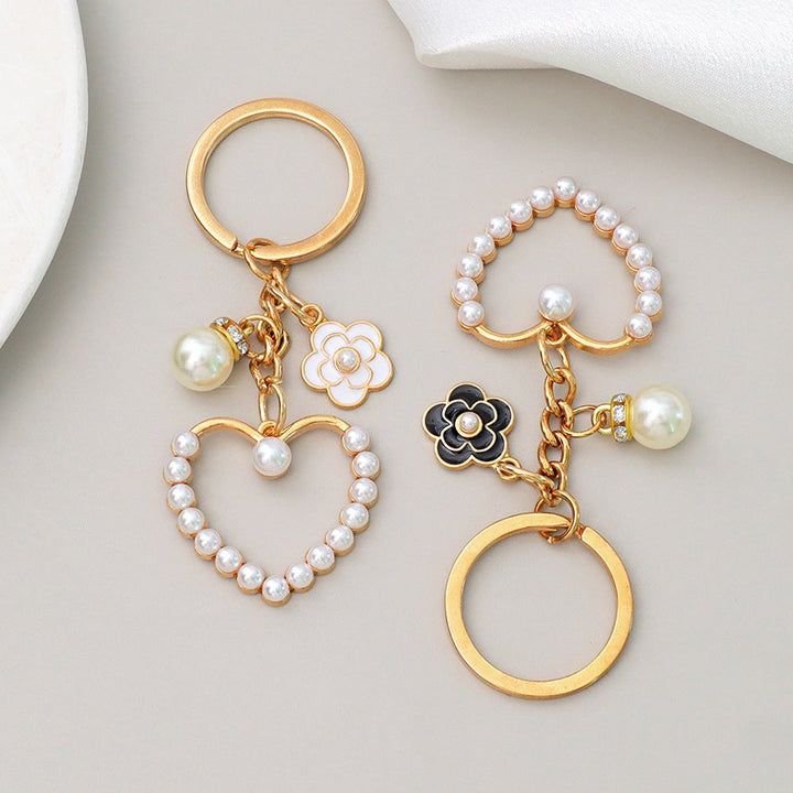 Keychain with heart and flower motif Kalsten