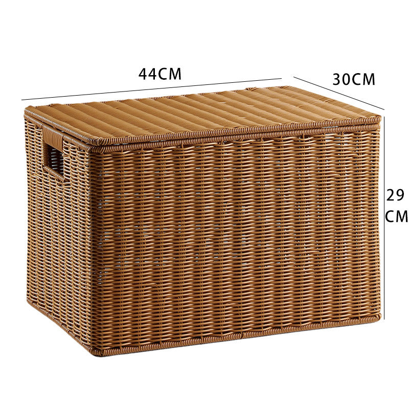 Handcrafted Rectangular Wicker Storage Box Kalsten