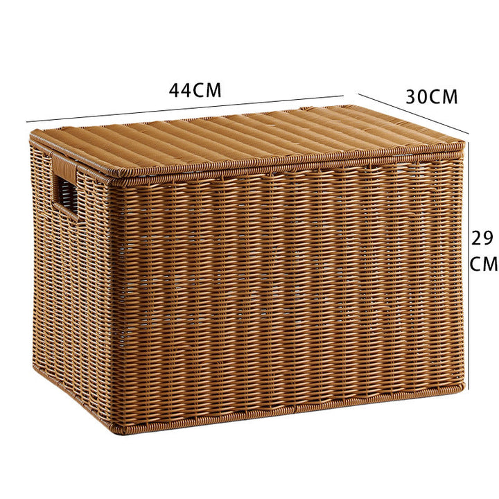 Handcrafted Rectangular Wicker Storage Box Kalsten