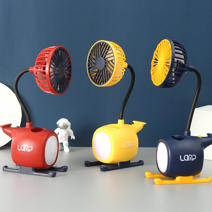 Women's multifunctional USB desk lamp with fan Kalsten