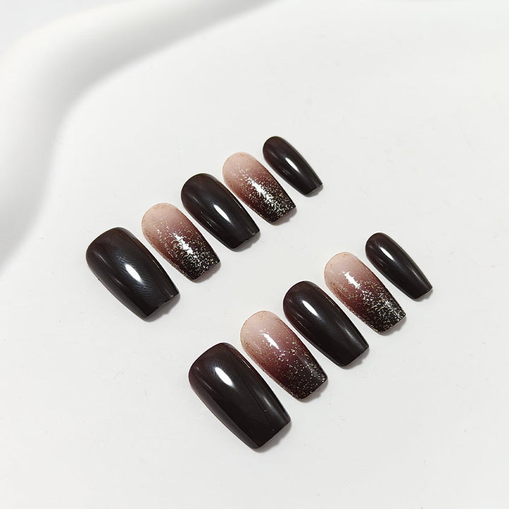 Artifical nails with glitter design Kalsten