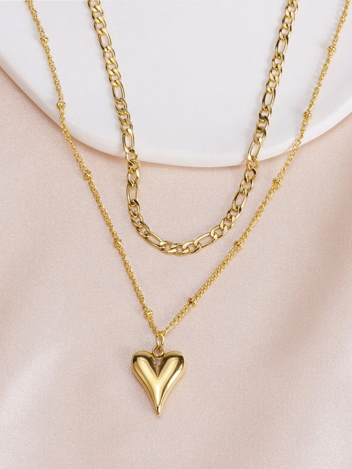 Layered Heart Pendant Necklace Kalsten 1787044446