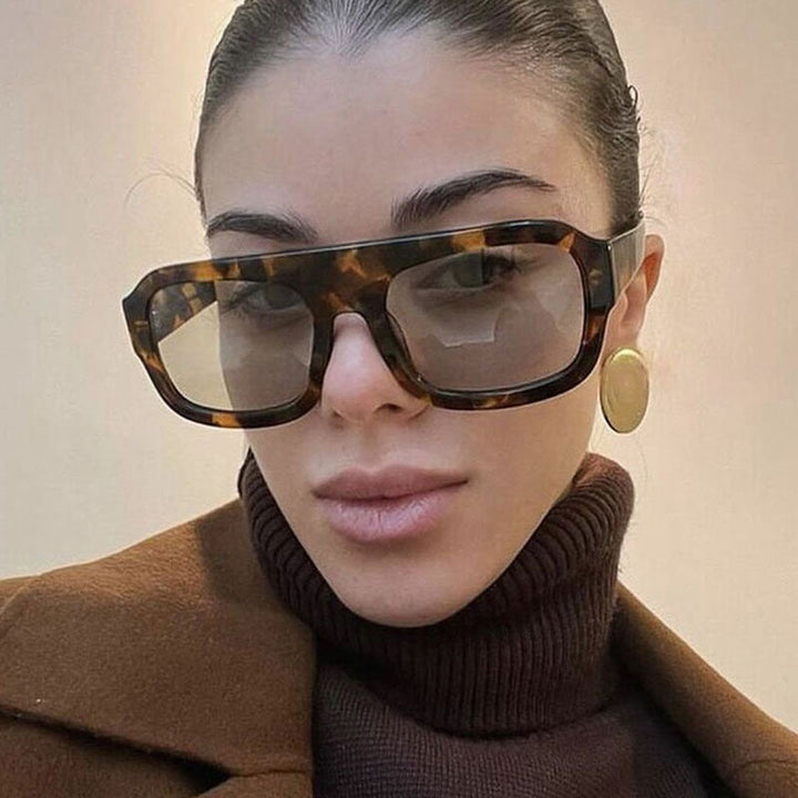 Women’s stylish square sunglasses with eye-catching animal print design Kalsten